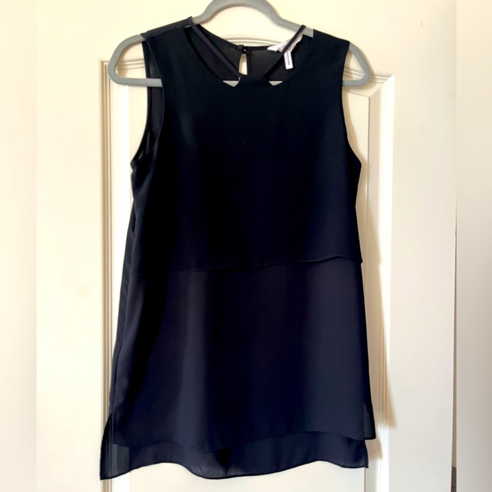 BCB Generation Black Long Sleeveless Blouse Women’s Size XS